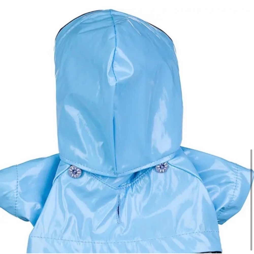 🐾 HOST PICK 🐾 Pet Life Baby Blue Waterproof Adjustable Pet Raincoat Size Med NWT - Picture 4 of 12